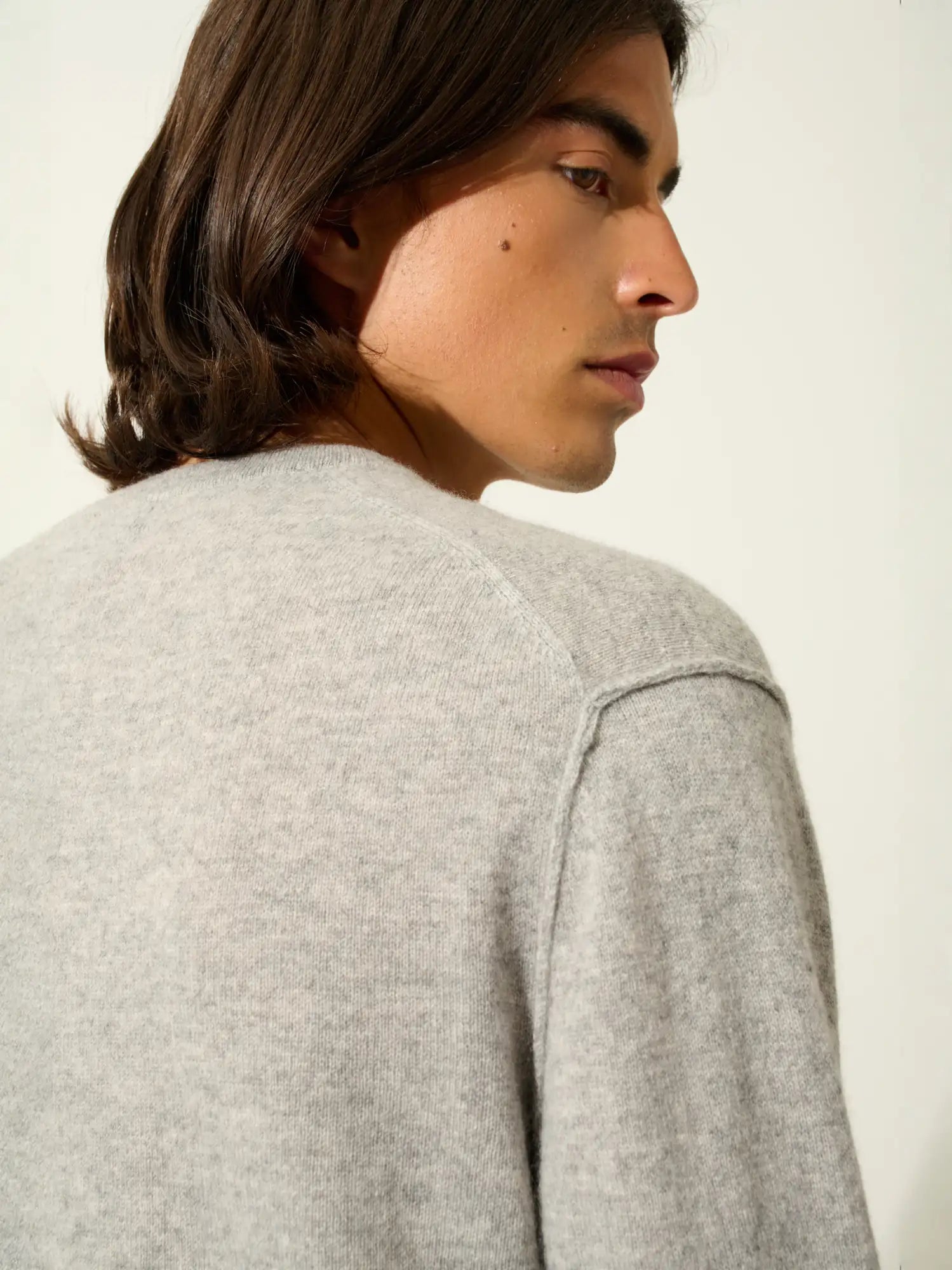 TIMEO pull col V nuage chiné