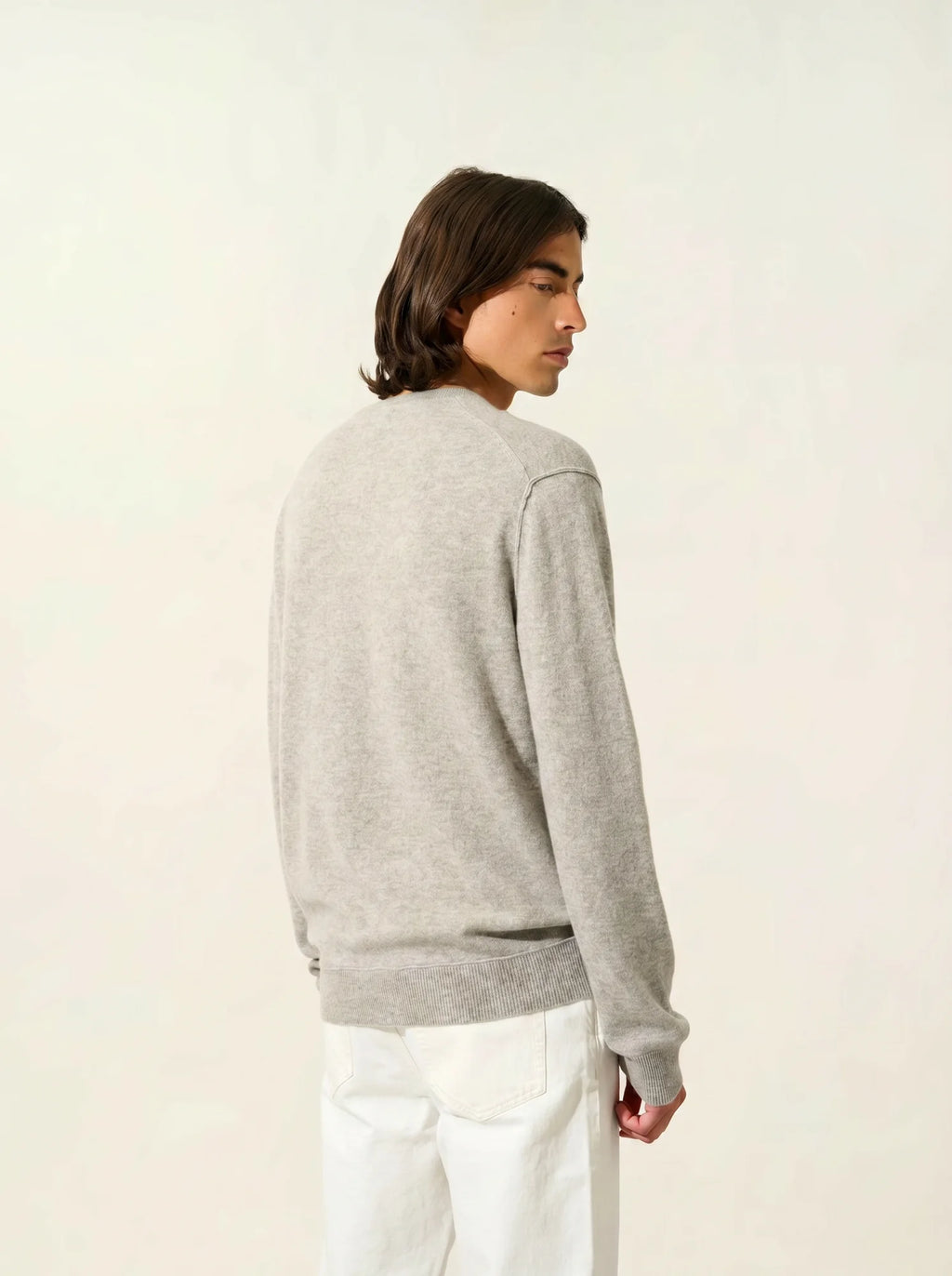 TIMEO pull col V nuage chiné