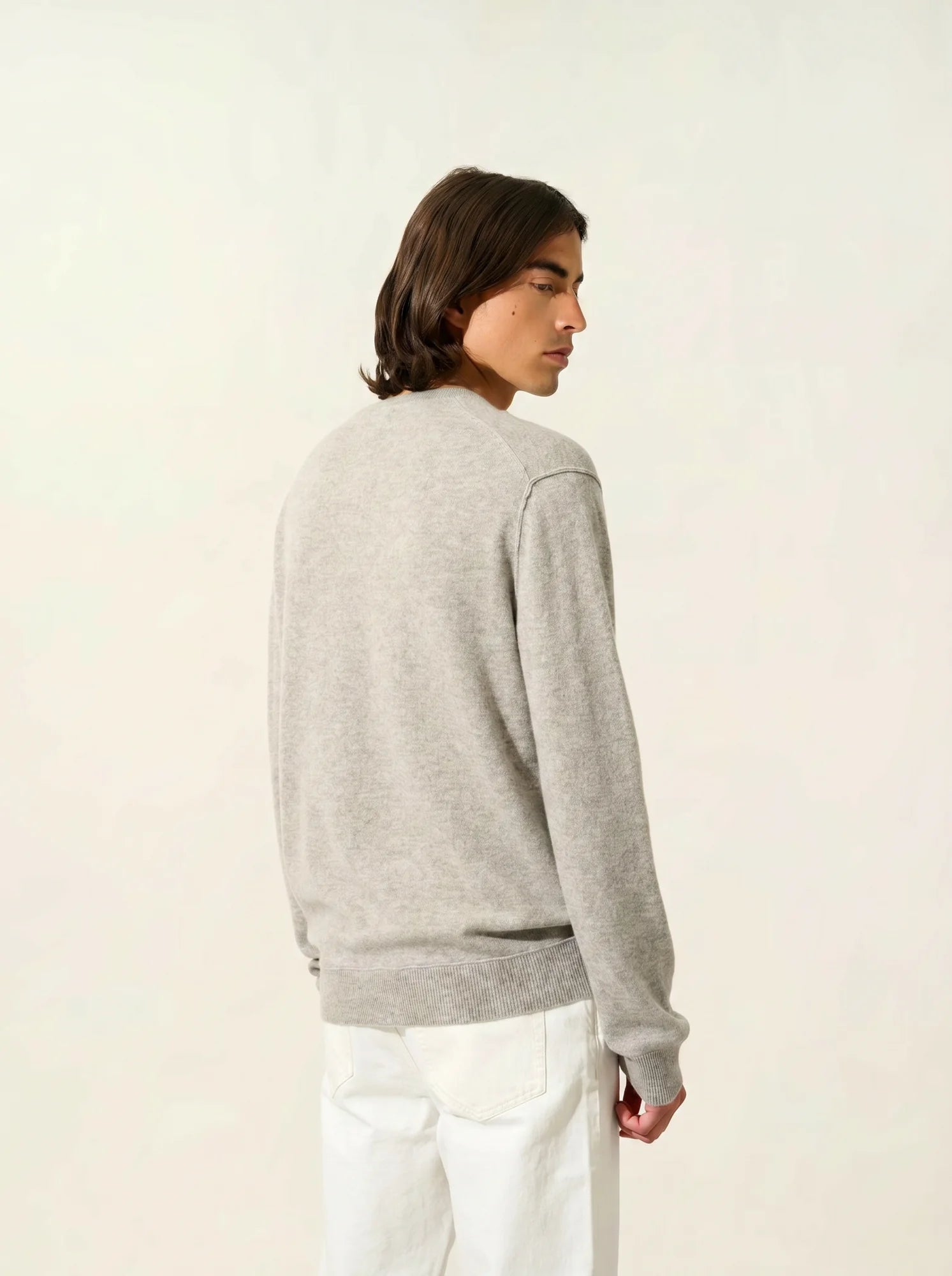 TIMEO pull col V nuage chiné
