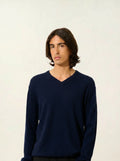 TIMEO pull col V bleu marine