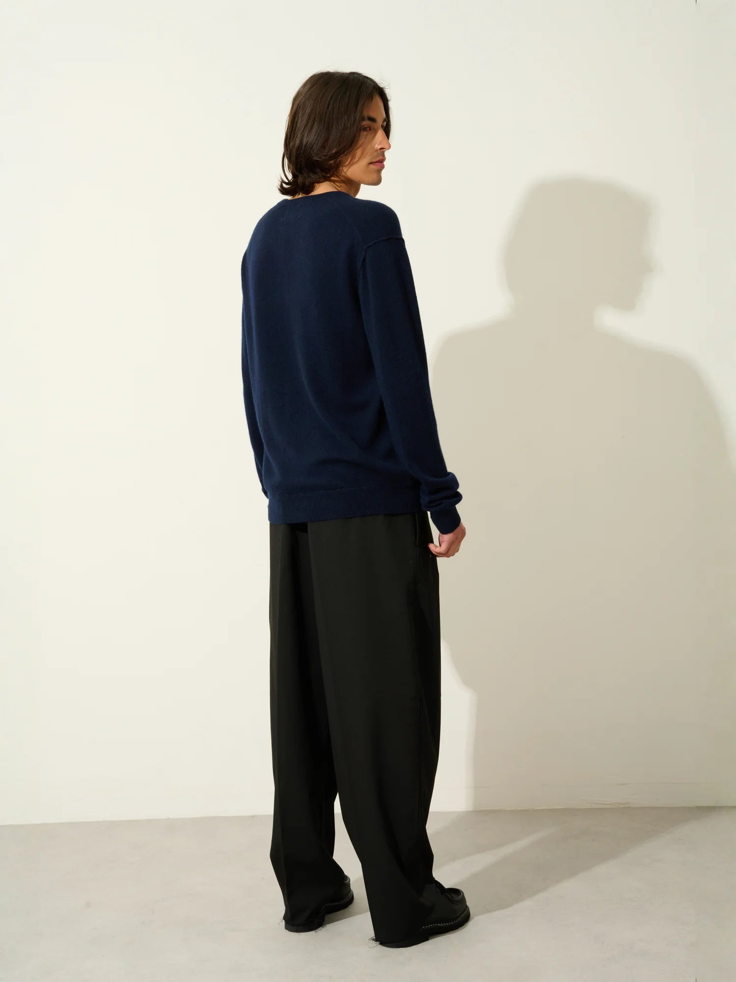 TIMEO pull col V bleu marine
