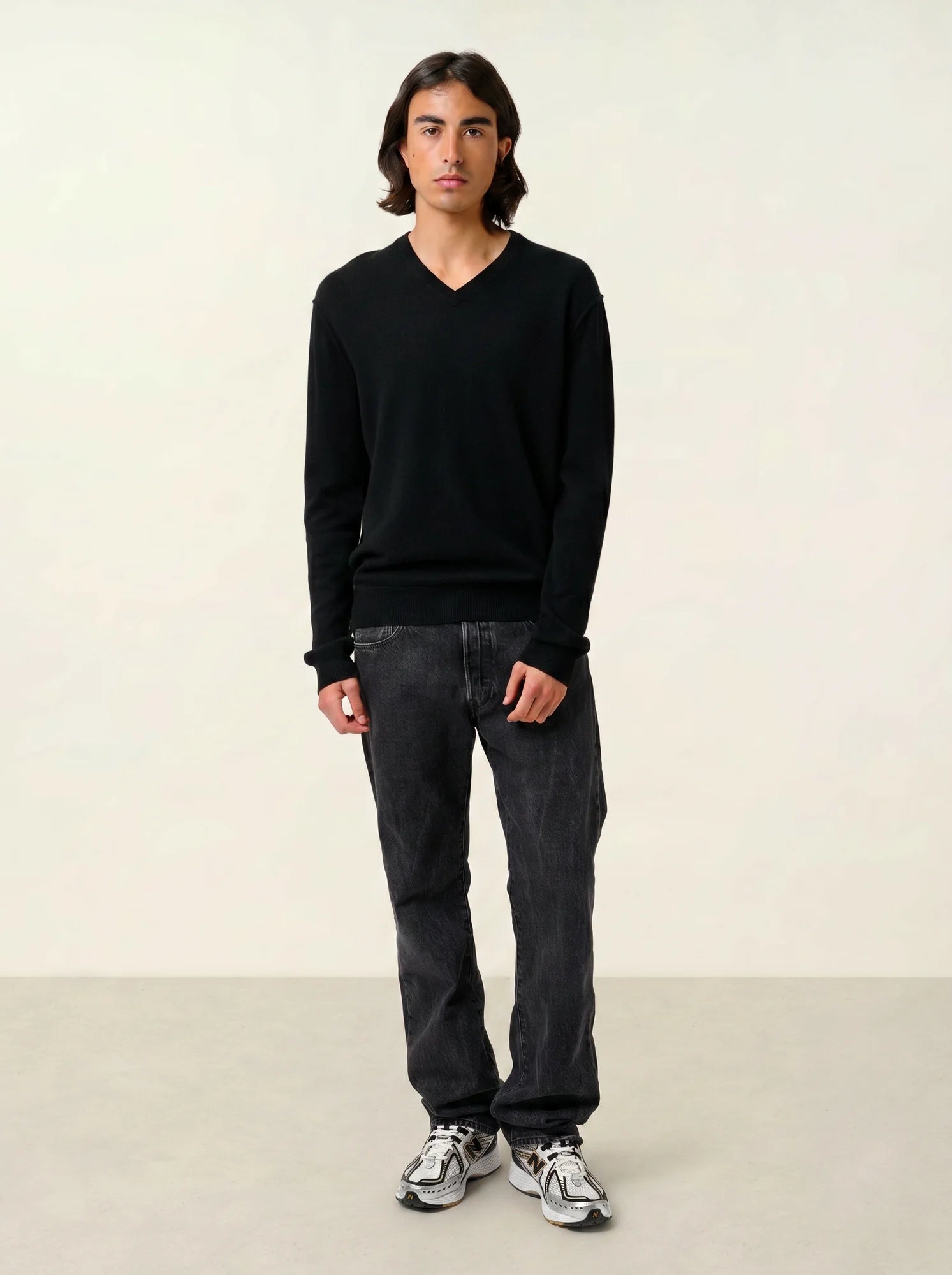 TIMEO pull col V noir