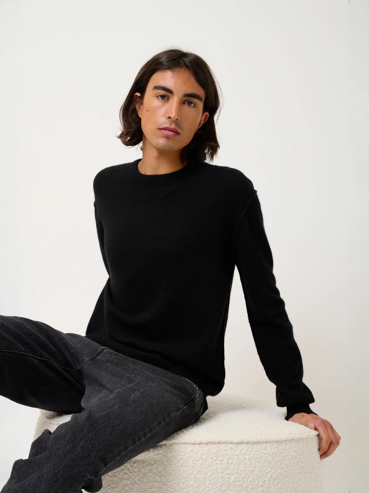 NOLAN pull col rond noir