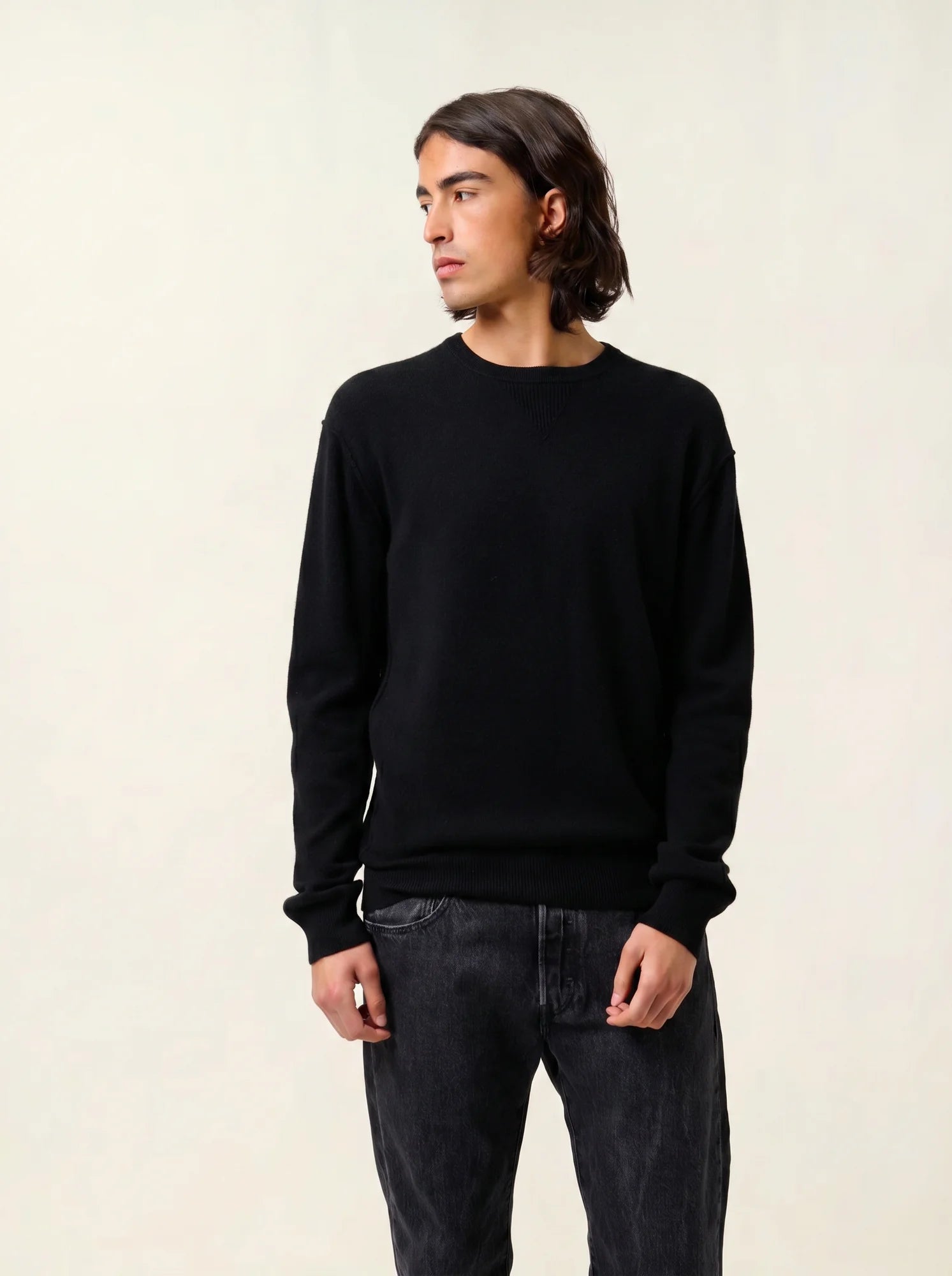 NOLAN pull col rond noir