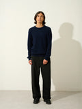 NOLAN pull col rond bleu marine