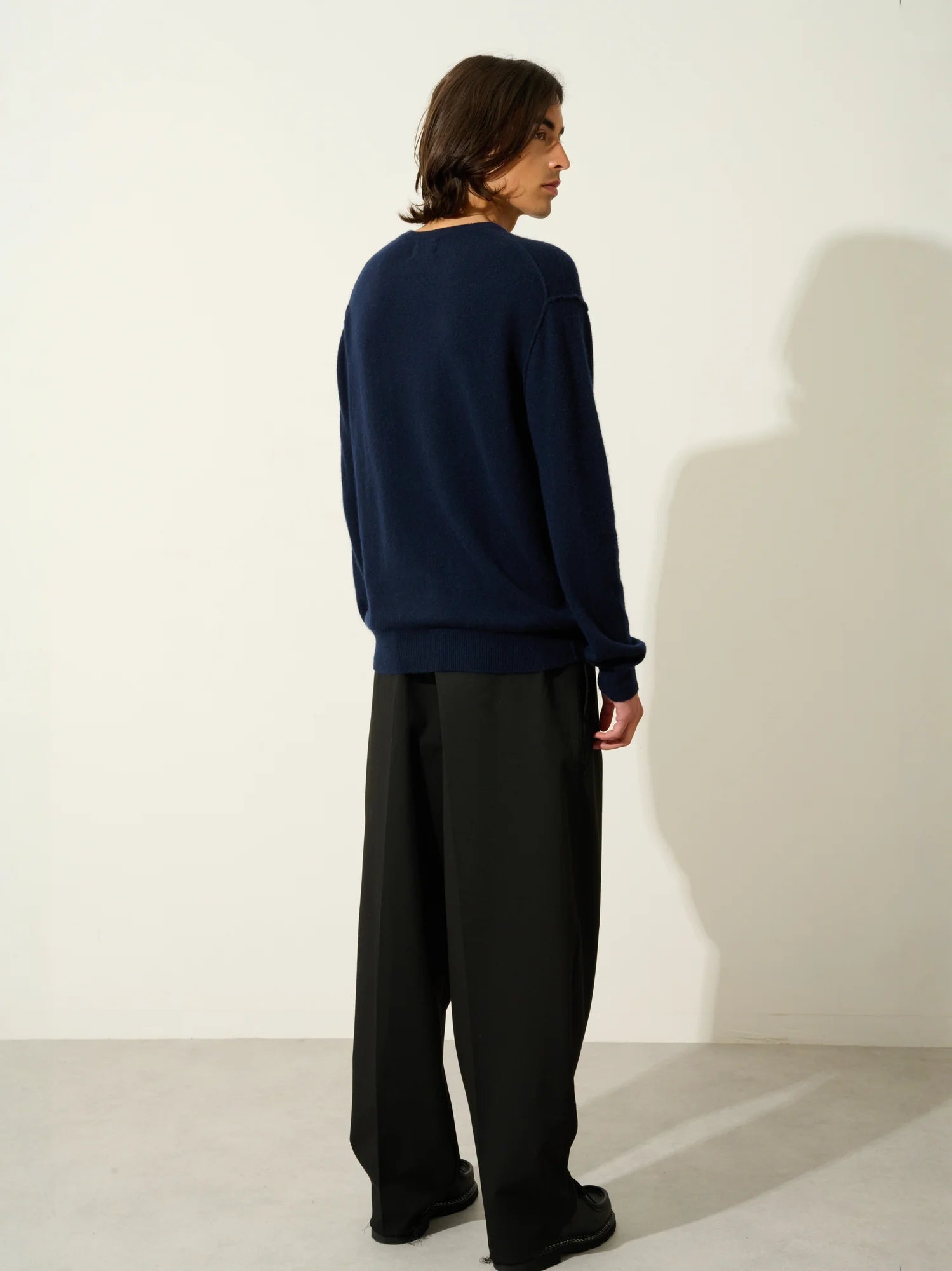 NOLAN pull col rond bleu marine