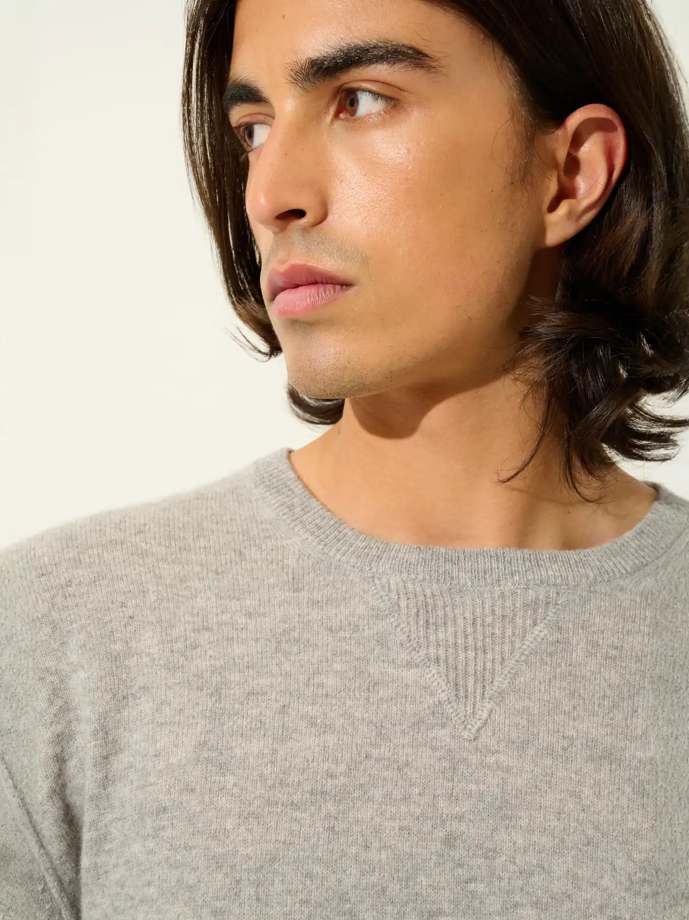 NOLAN pull col rond nuage chiné