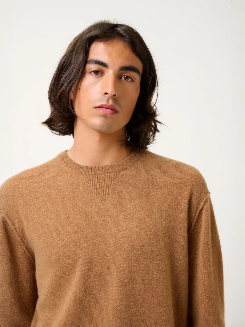 NOLAN pullover rundhalsausschnitt haselnuss
