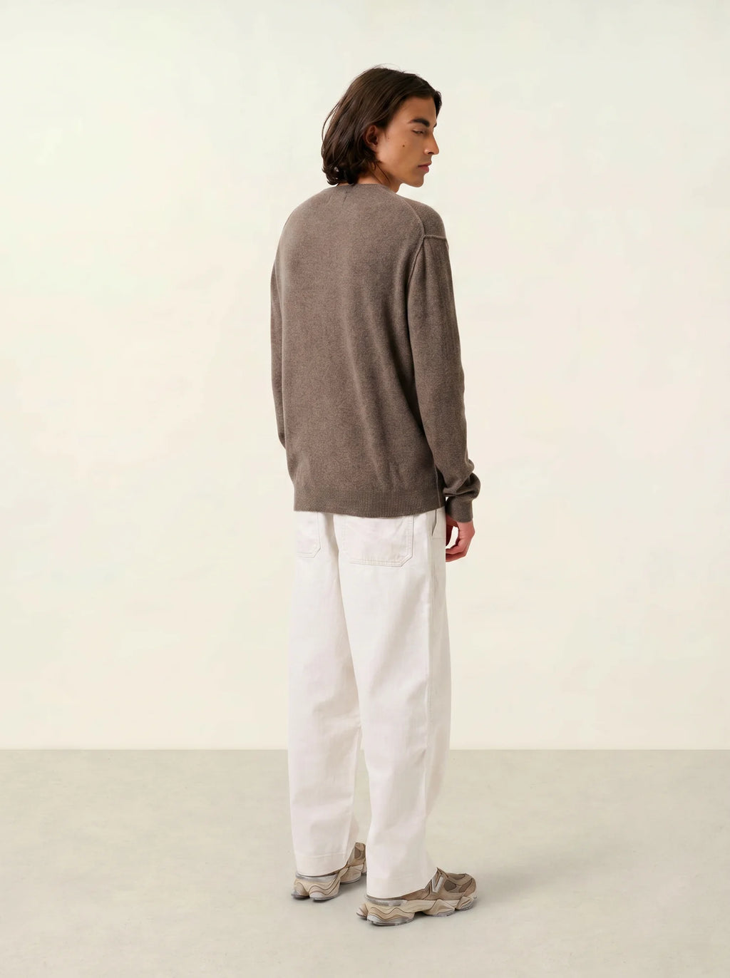 NOLAN sweater crew neck heather taupe