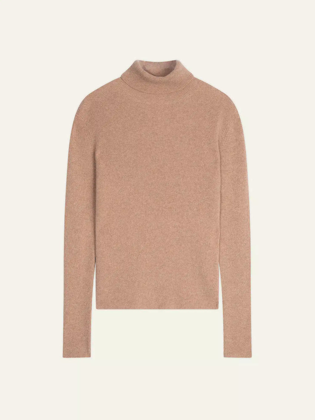 SUZIE pull col roulé camel chiné