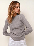 BELLA pull col rond nuage chiné