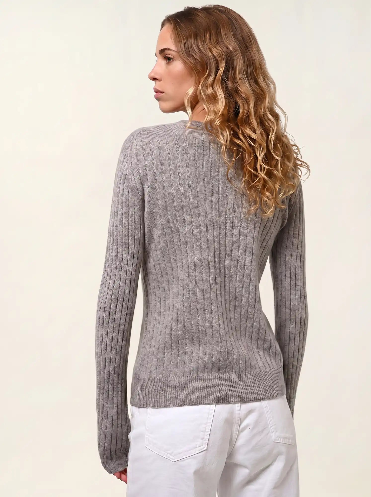 BELLA pull col rond nuage chiné