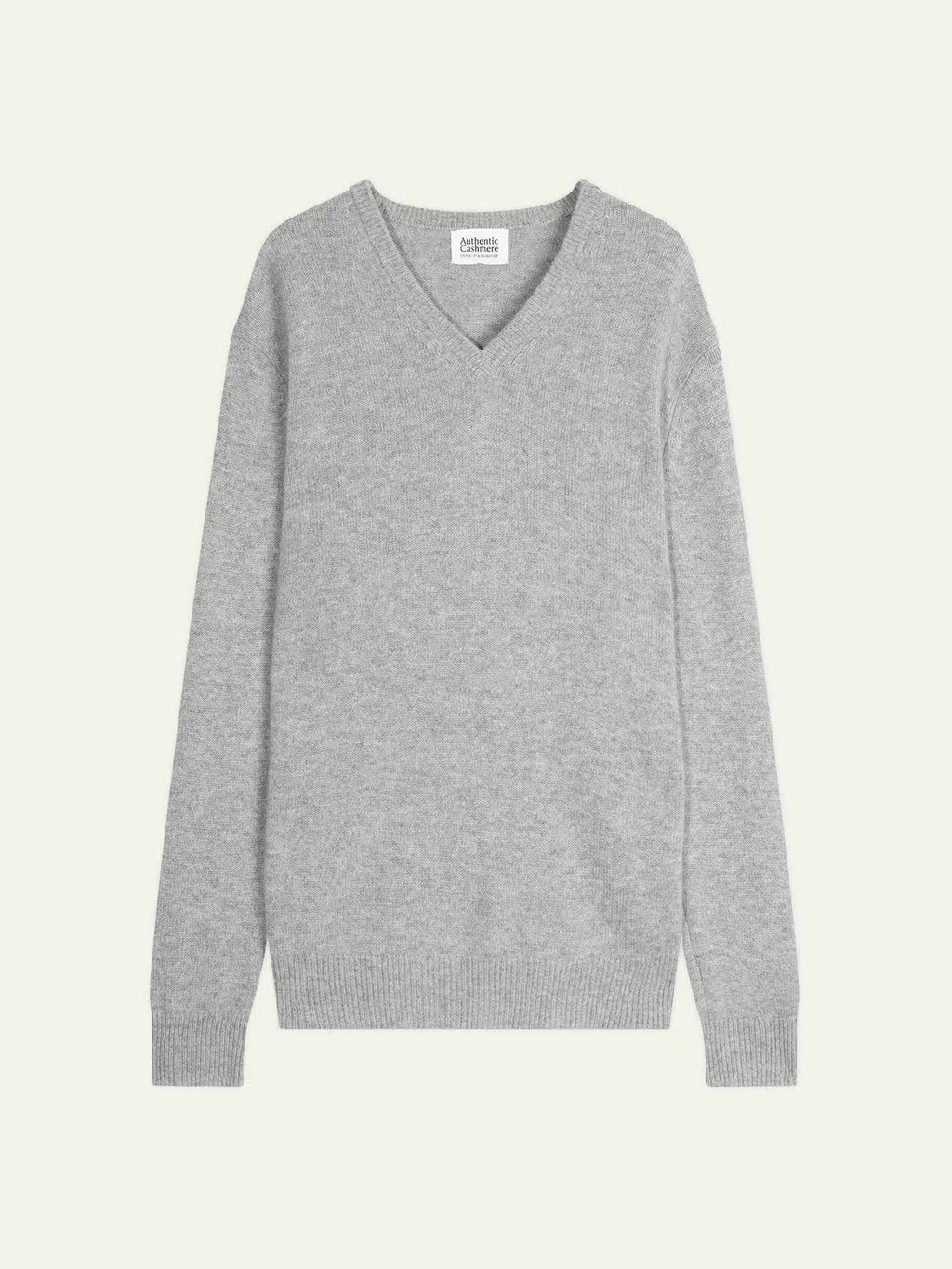 VICTOR pull col V 4 fils nuage chiné
