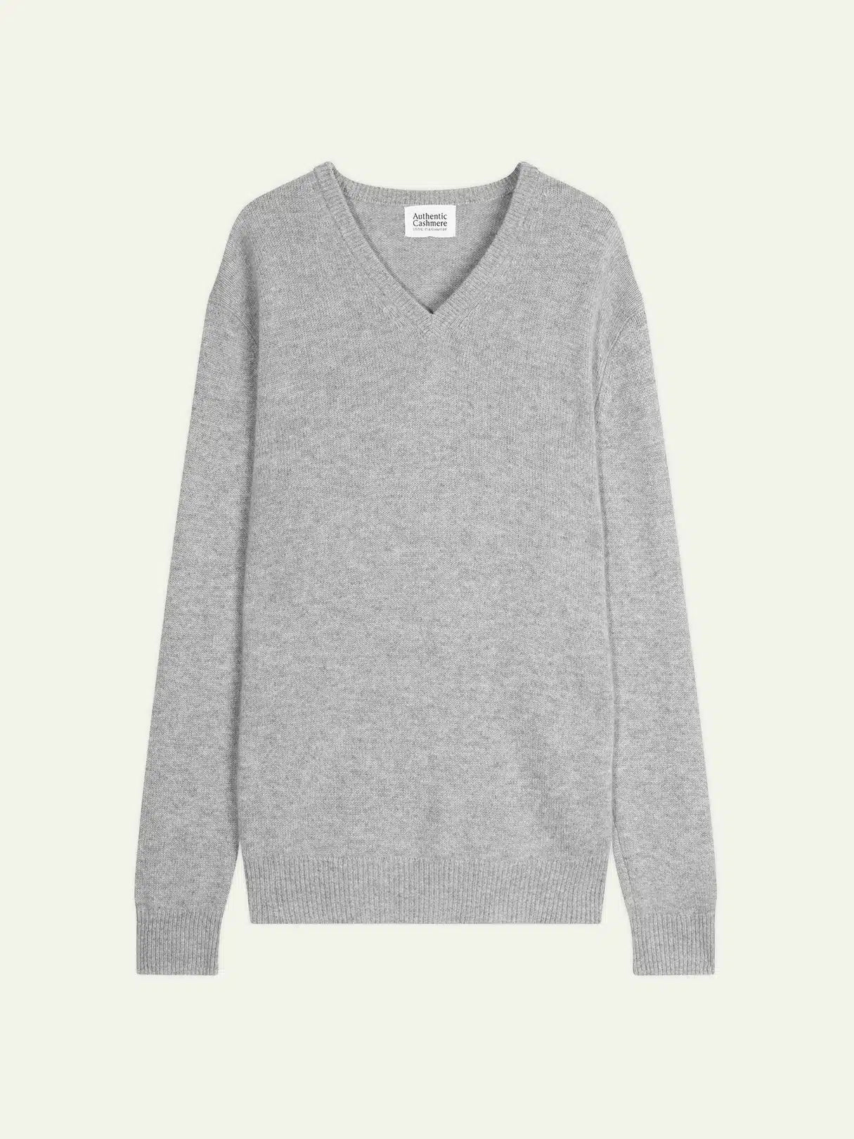 VICTOR pull col V 4 fils nuage chiné