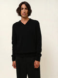 VICTOR pull col V 4 fils noir