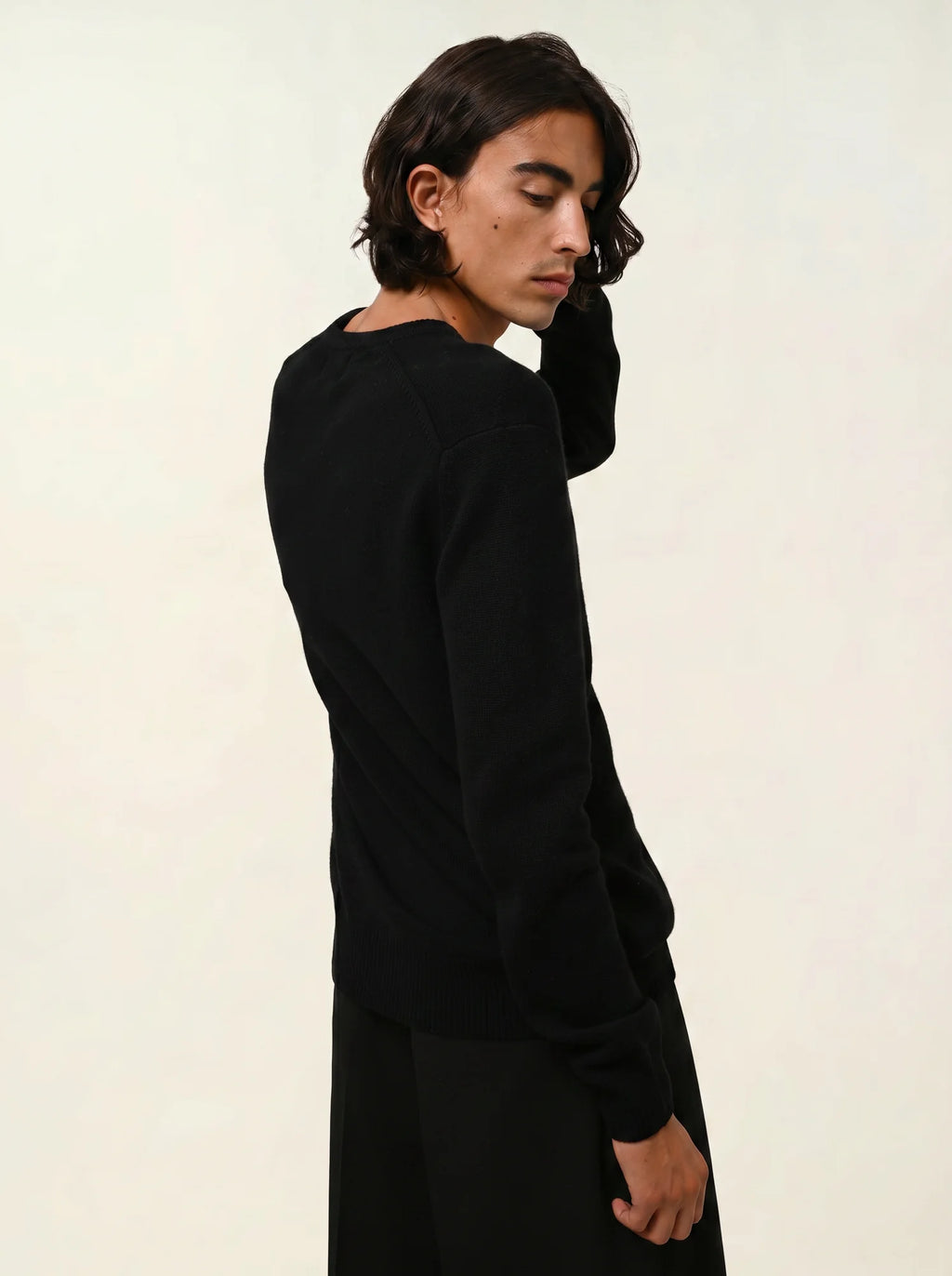 VICTOR pull col V 4 fils noir