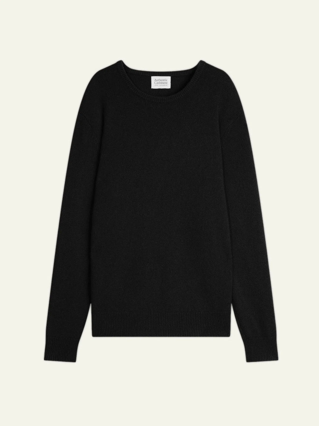 VICTO pull col rond 4 fils noir