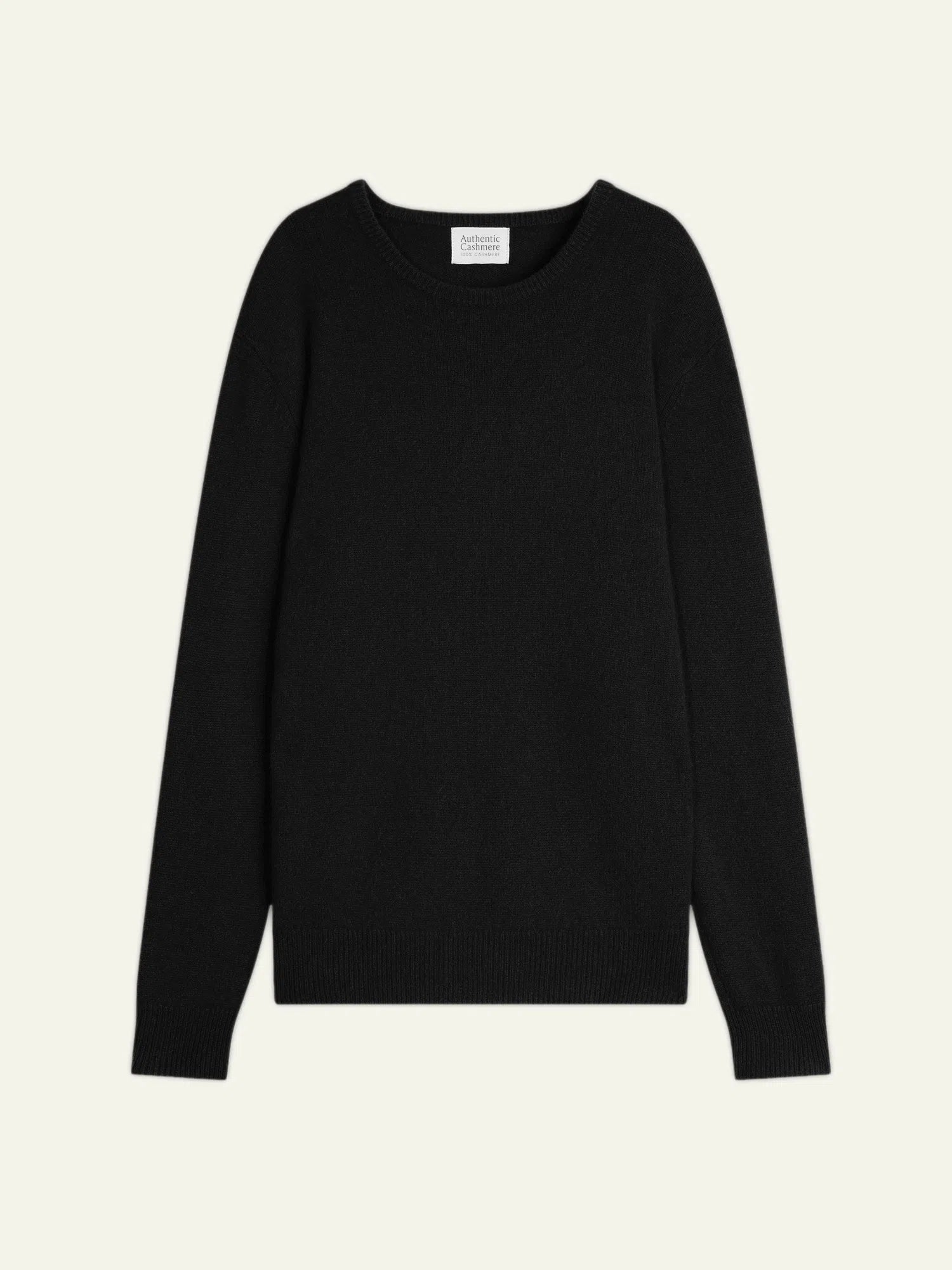 VICTO pull col rond 4 fils noir
