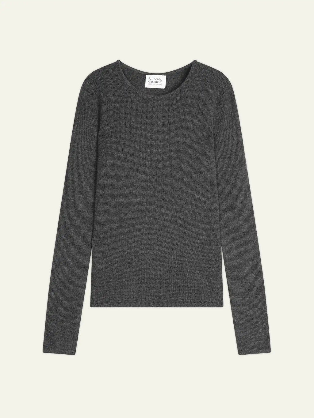 IVY pull col rond 4 fils anthracite chiné
