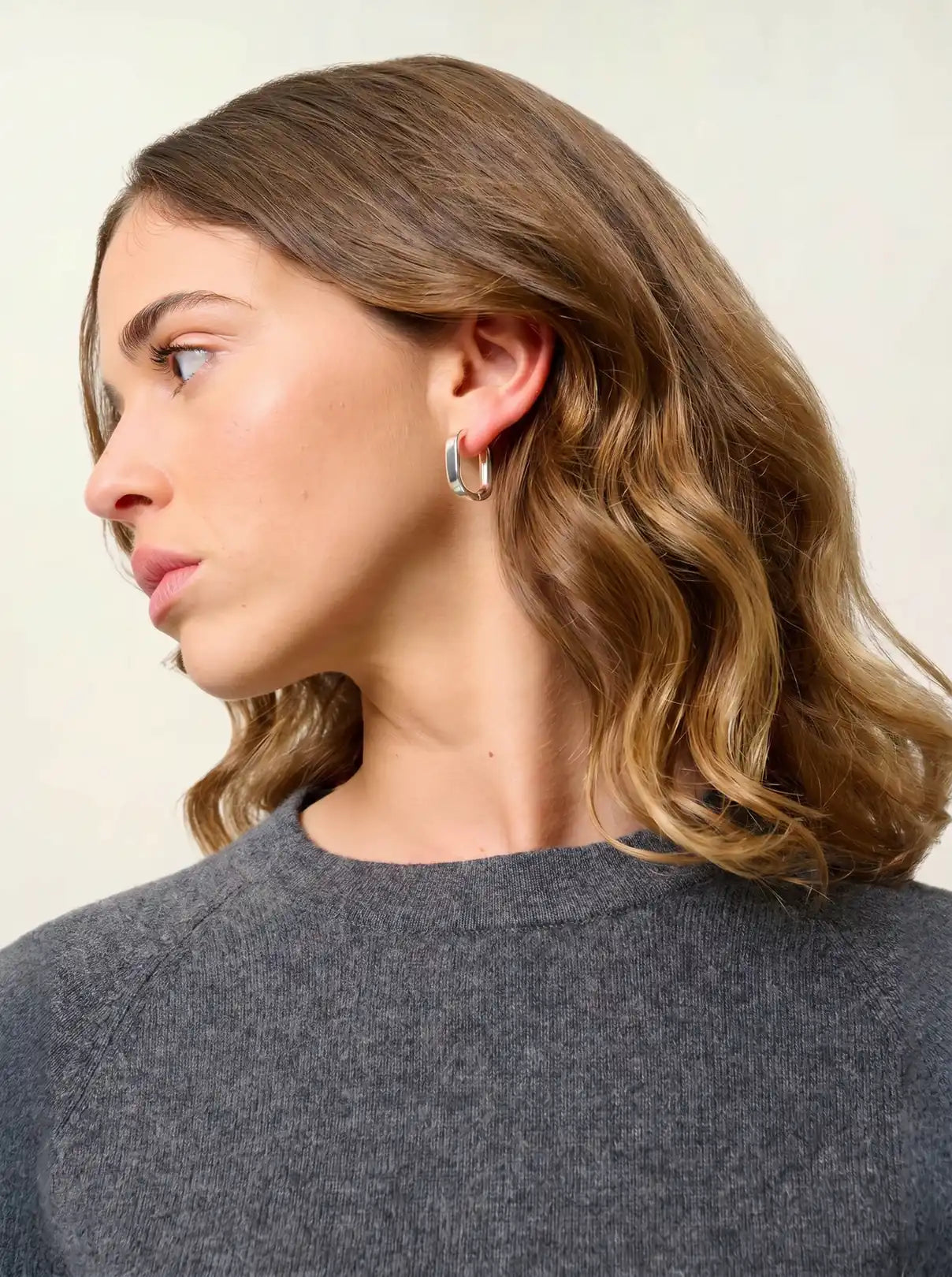 IVY pull col rond 4 fils anthracite chiné