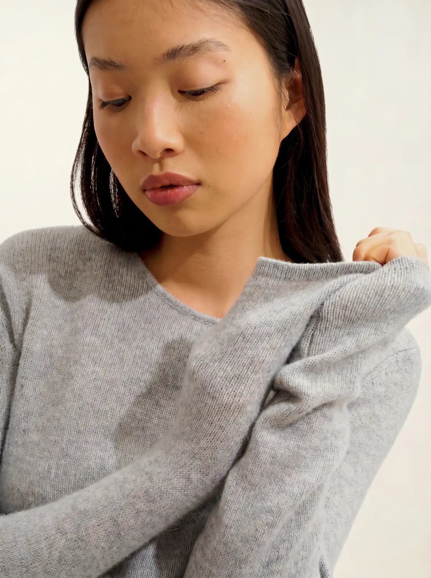 IVY pull col rond 4 fils nuage chiné