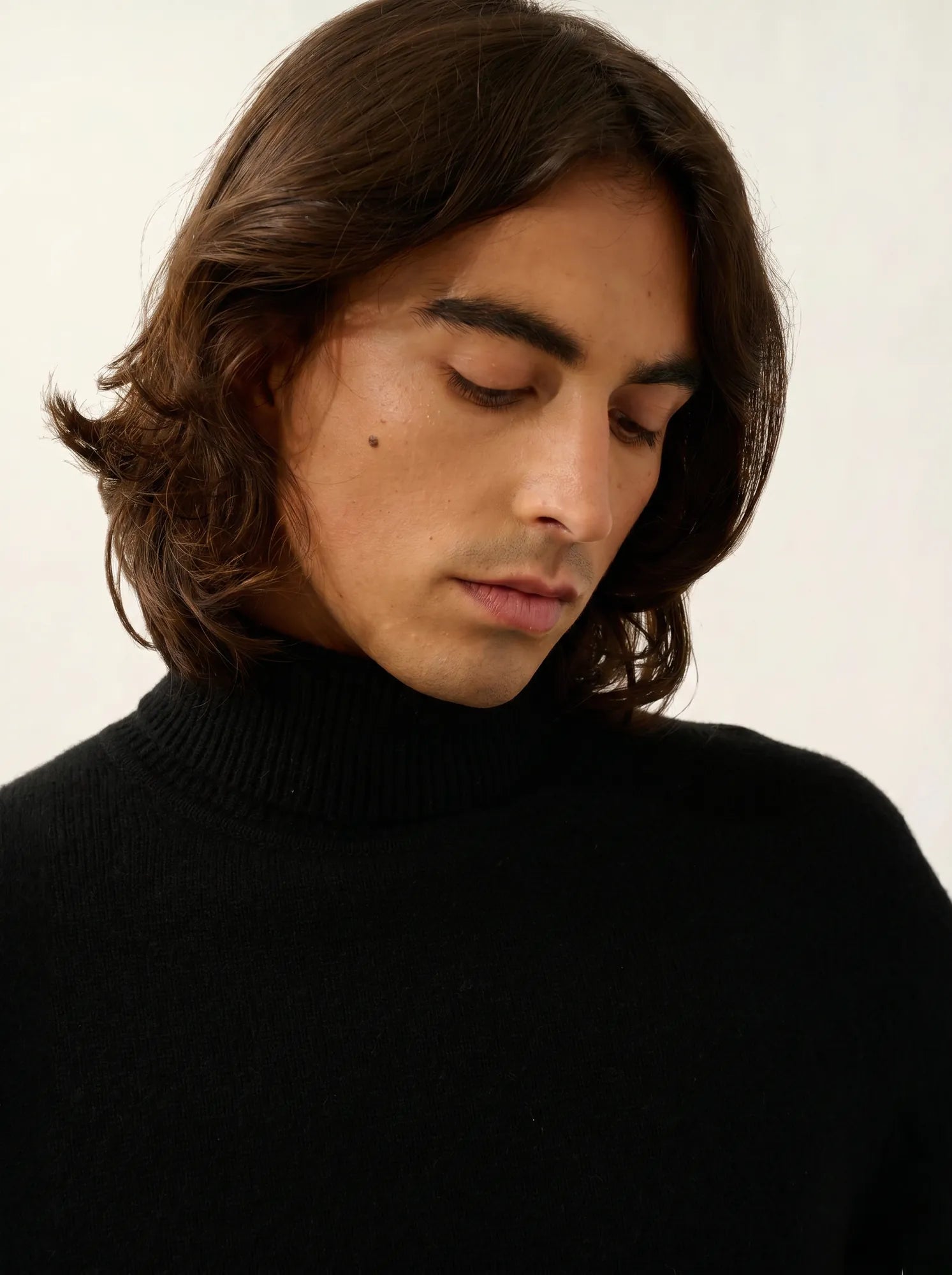 MARTIN pull col roulé 4 fils noir