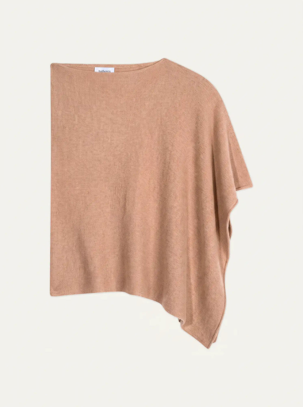 MERYL poncho 4 fils camel chiné