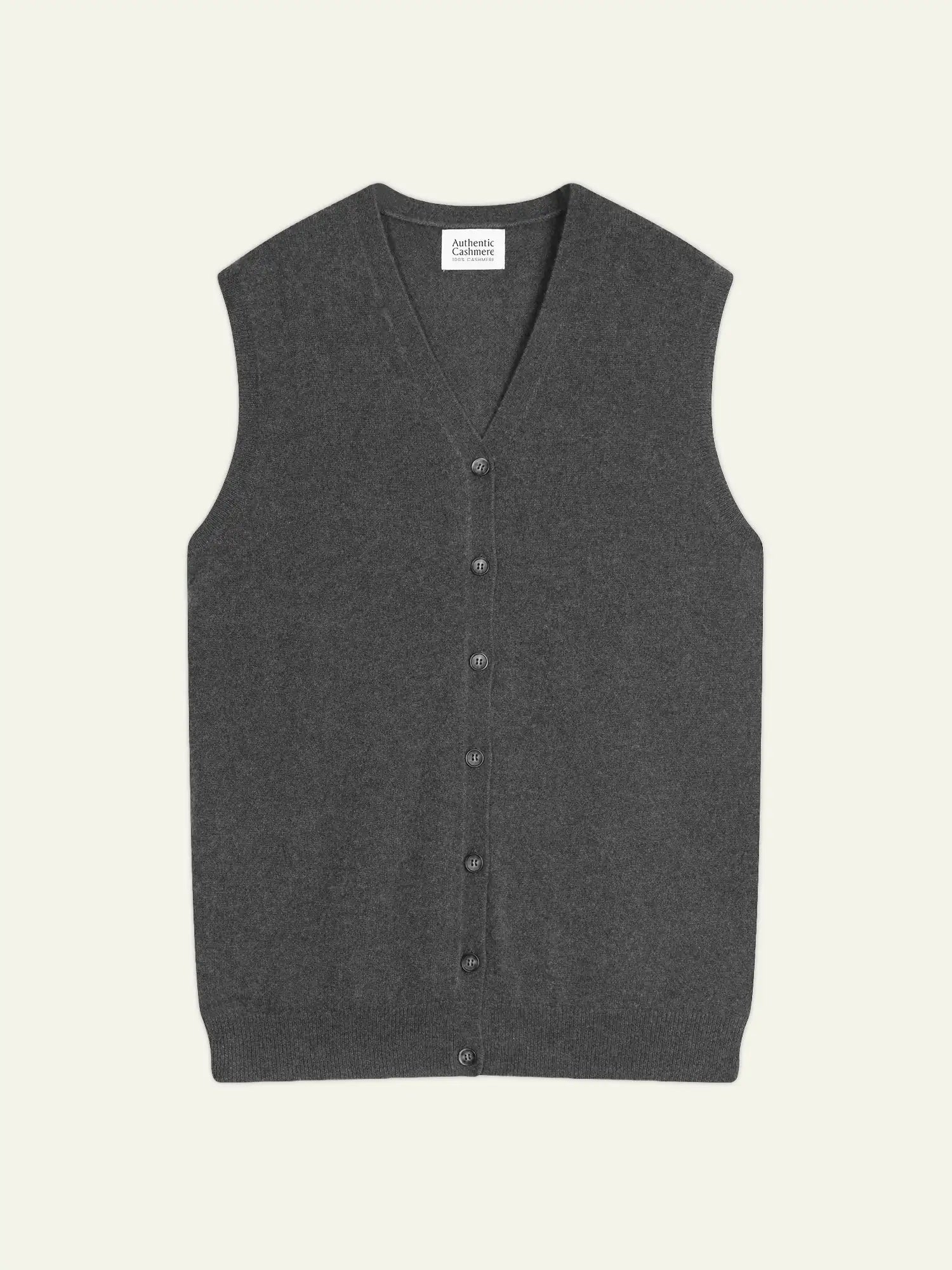 HUGO cardigan v-neck sleeveless heather charcoal