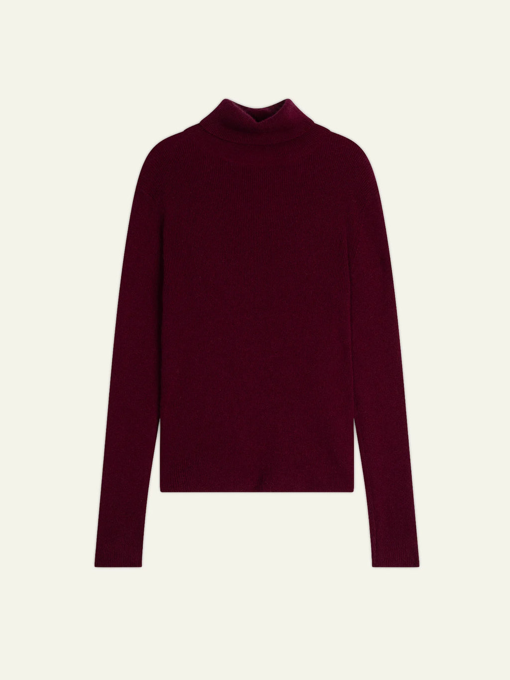 SUZIE pull col roulé bordeaux