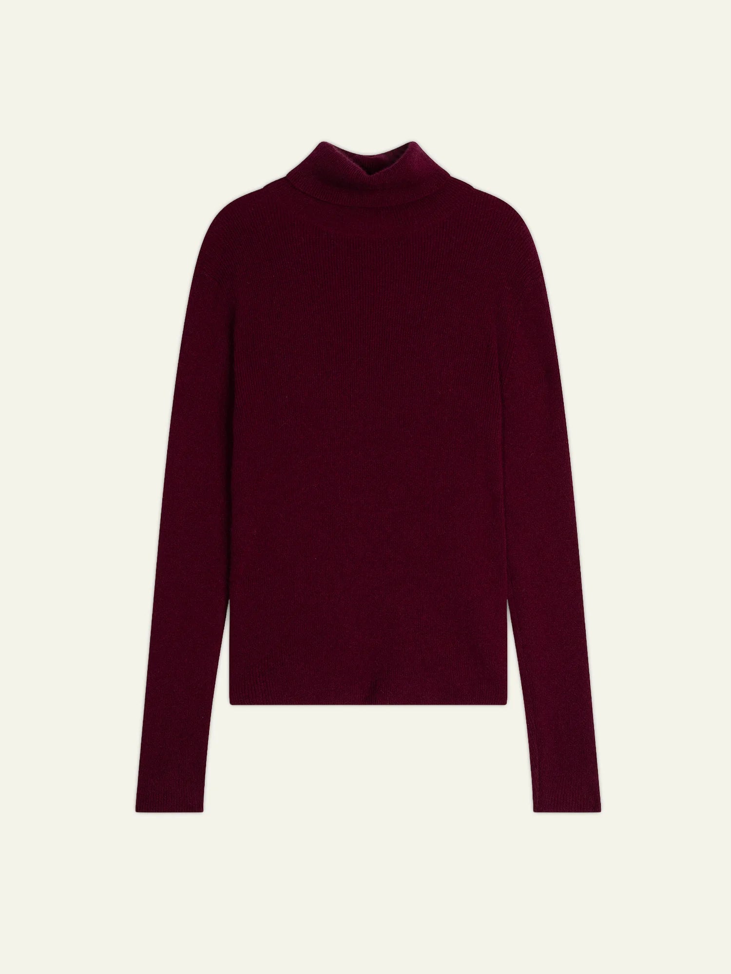 SUZIE pull col roulé bordeaux