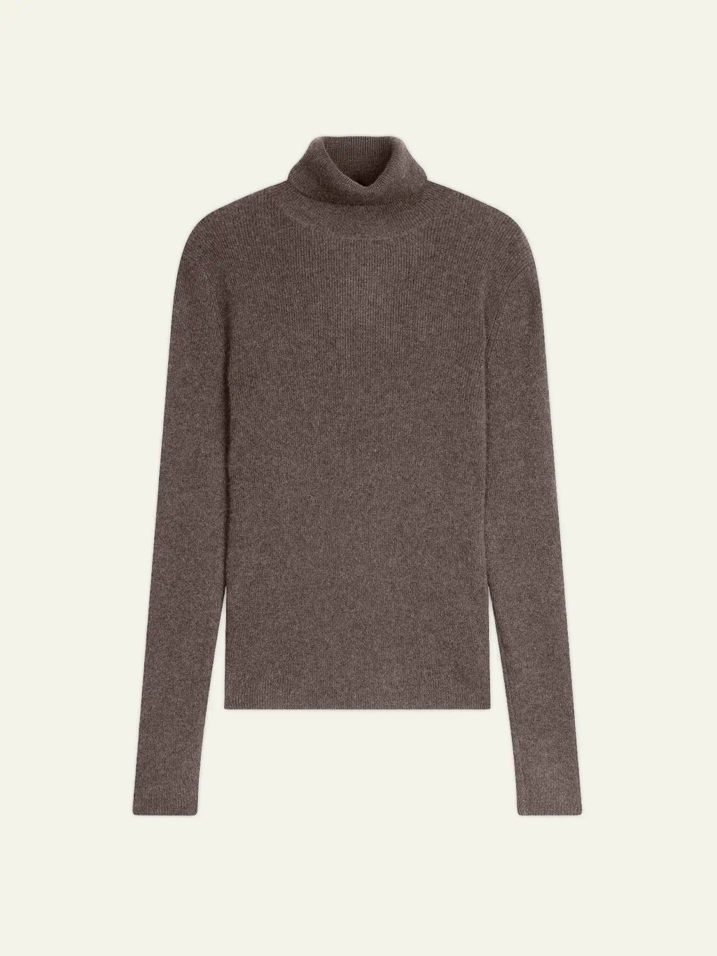 SUZIE pull col roulé taupe chiné