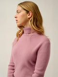 SUZIE pull col roulé bois de rose