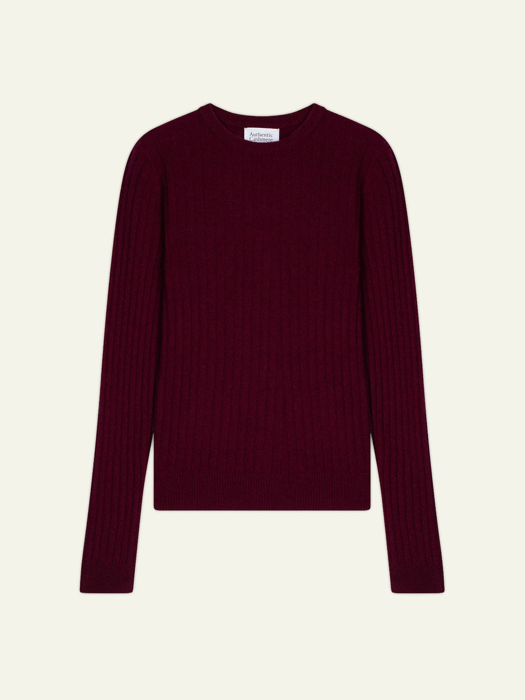 BELLA pull col rond bordeaux