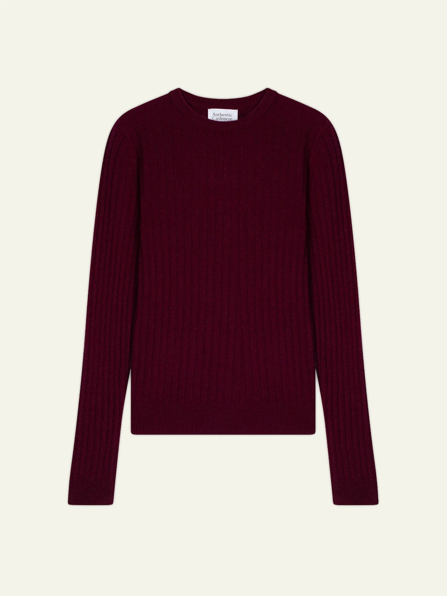 BELLA pull col rond bordeaux