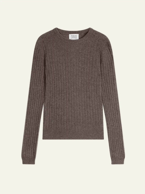 BELLA sweater crew neck heather taupe