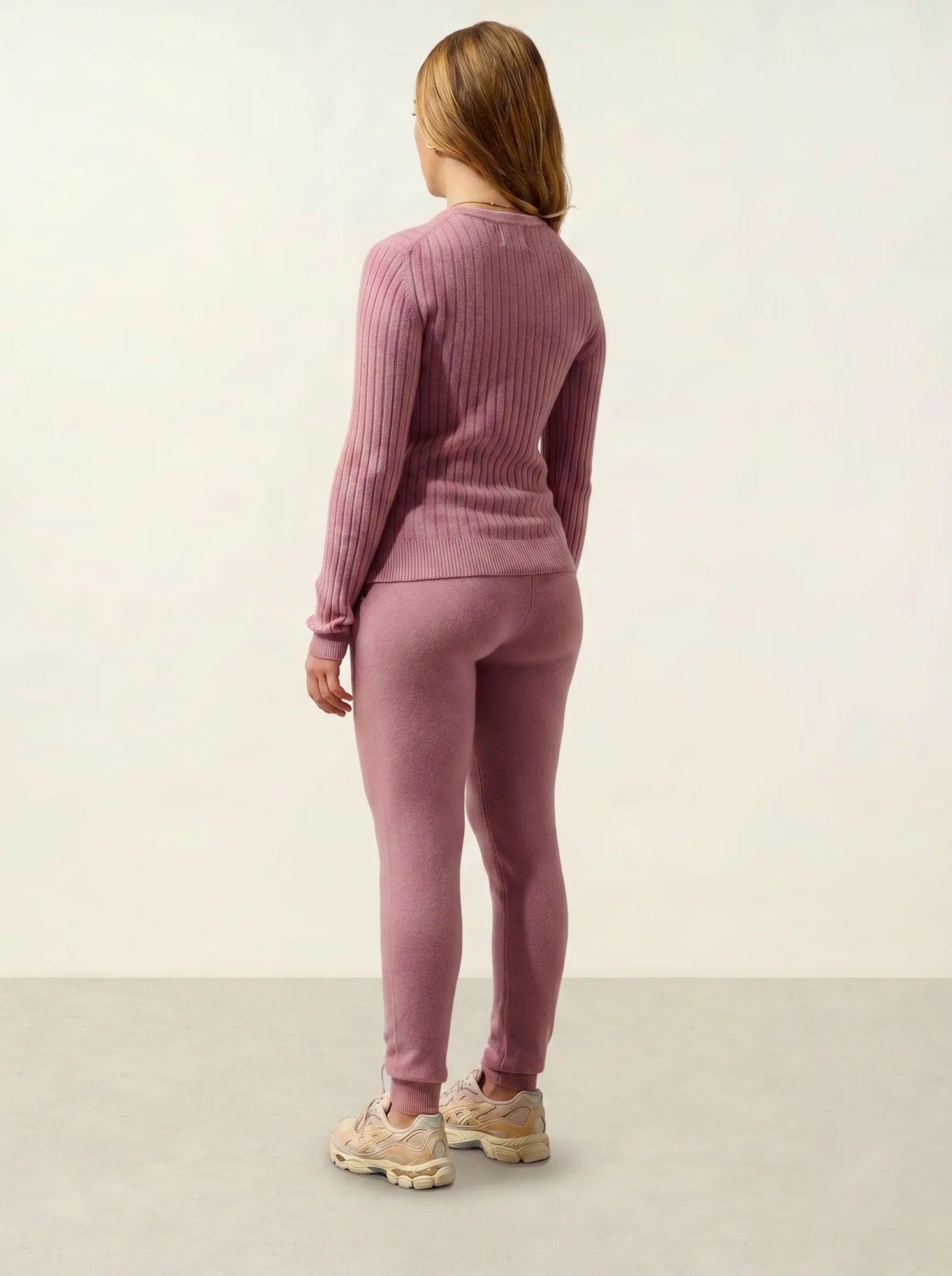 BELLA pull col rond bois de rose
