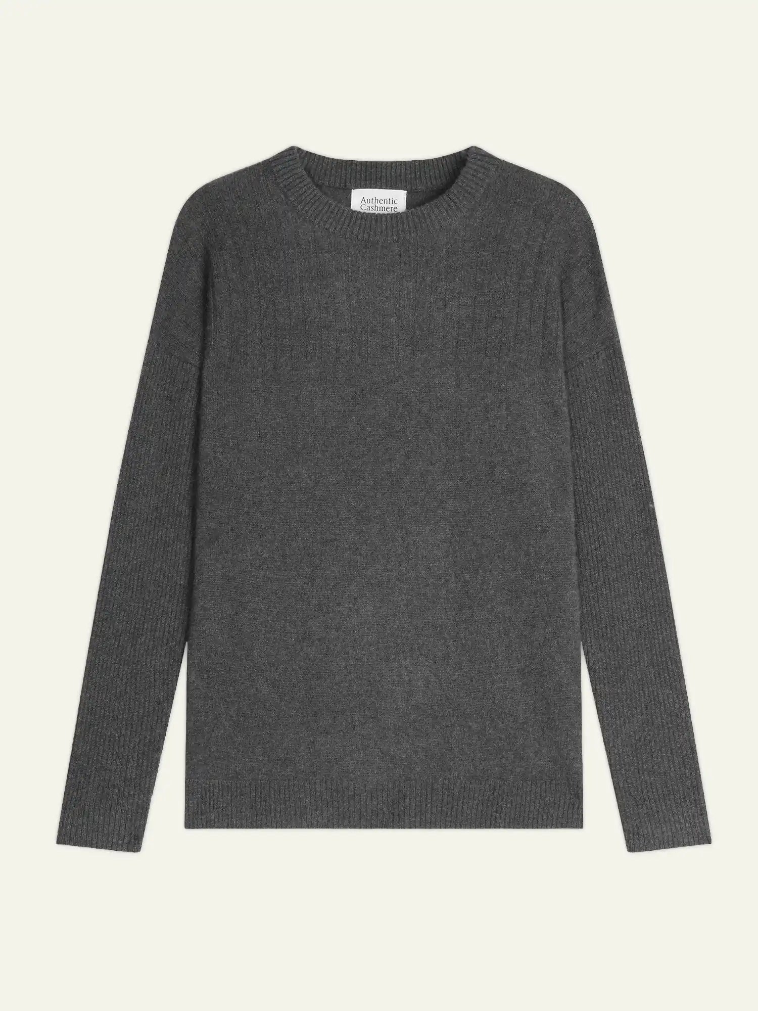 DARIA pull col rond anthracite chiné