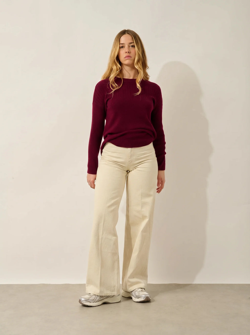 DARIA Pullover Rundhalsausschnitt Bordeaux