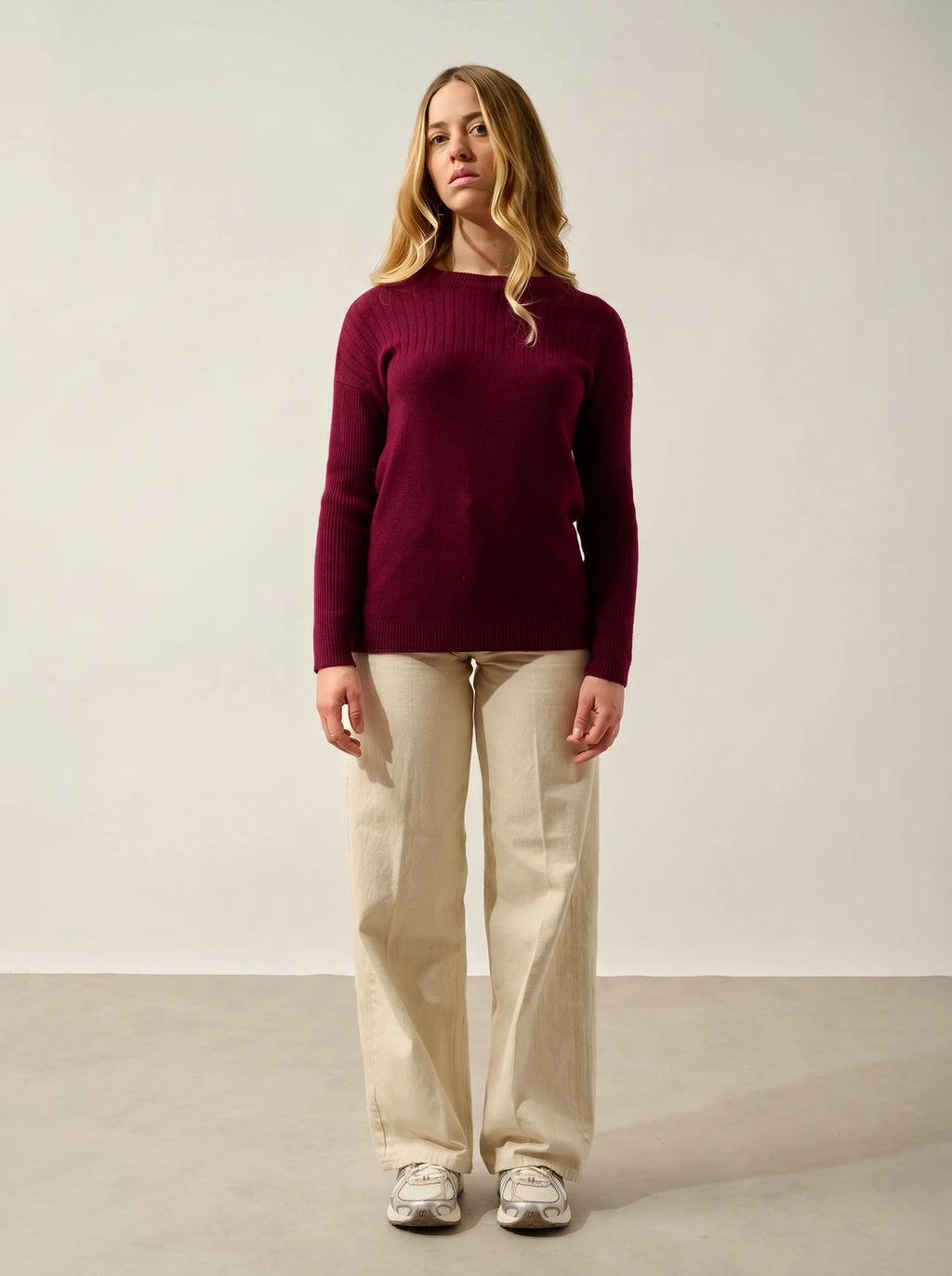DARIA Pullover Rundhalsausschnitt Bordeaux
