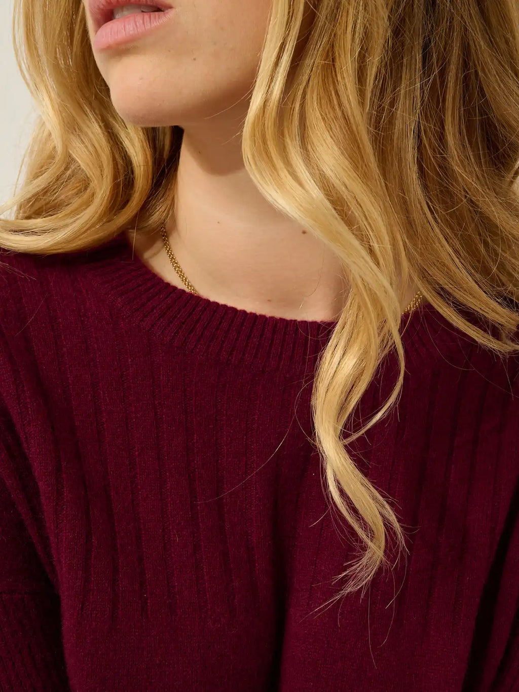 DARIA Pullover Rundhalsausschnitt Bordeaux
