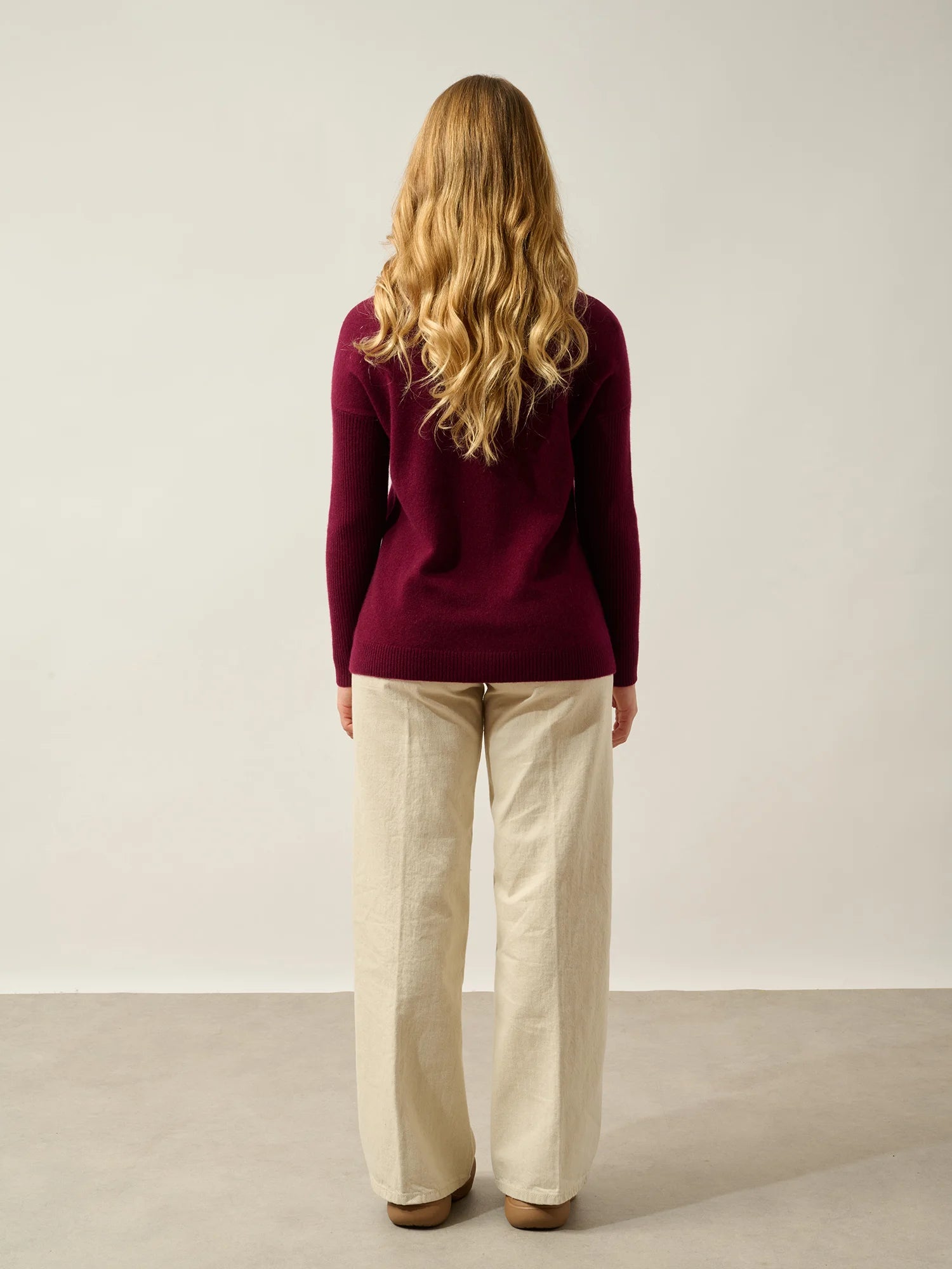 DARIA Pullover Rundhalsausschnitt Bordeaux
