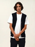 HUGO cardigan v-neck sleeveless navy