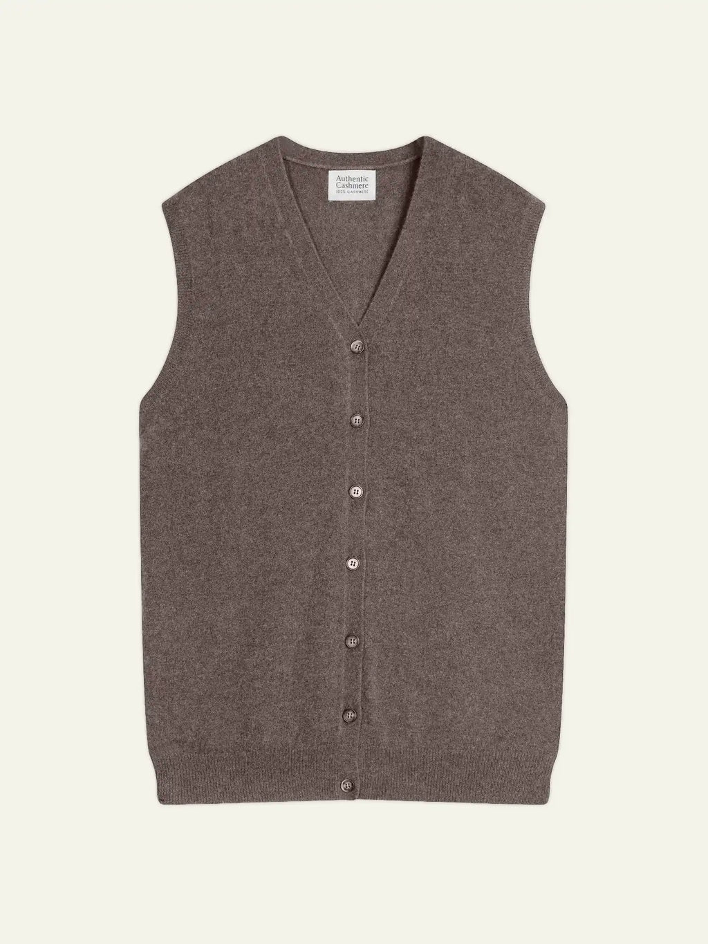HUGO cardigan v-neck sleeveless heather taupe