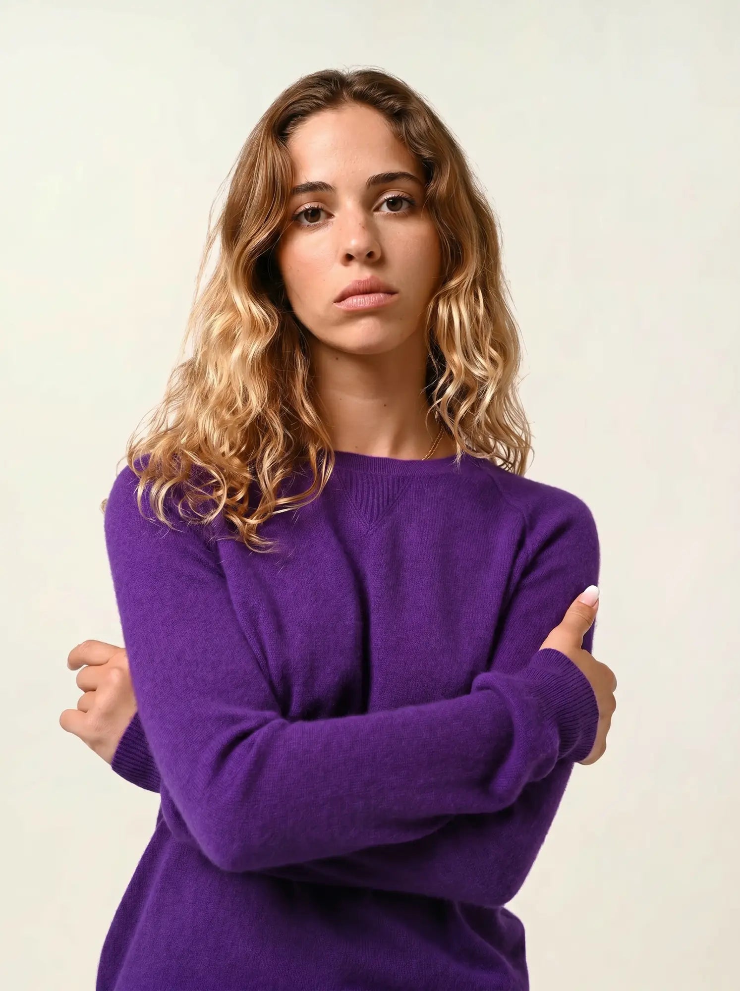 ETRET pull col rond violette