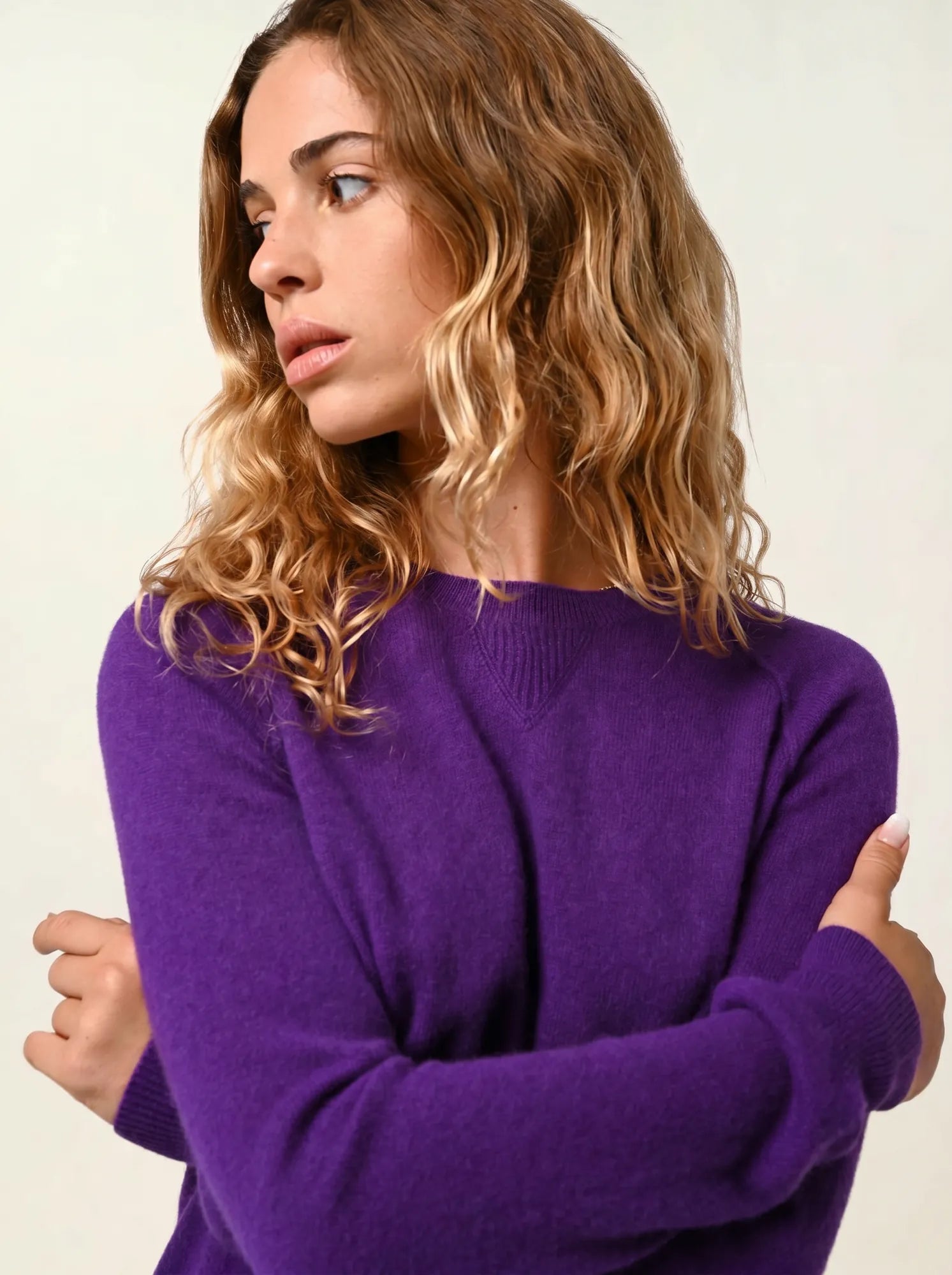 ETRET pull col rond violette