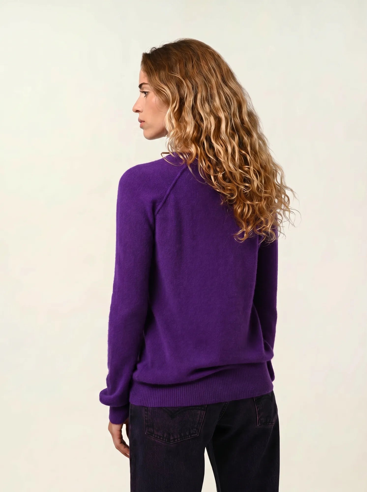 ETRET pull col rond violette