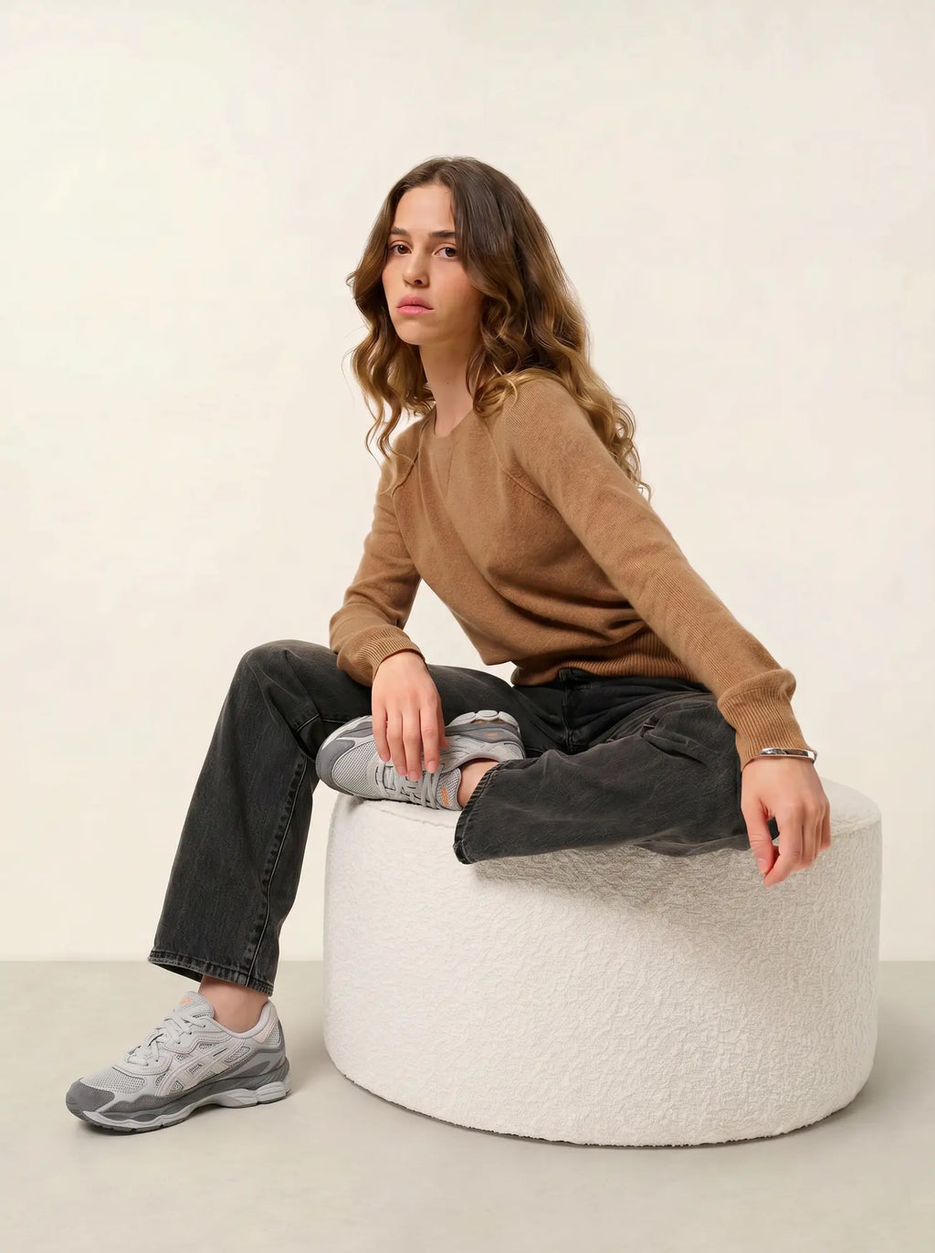 ETRET pull col rond noisette
