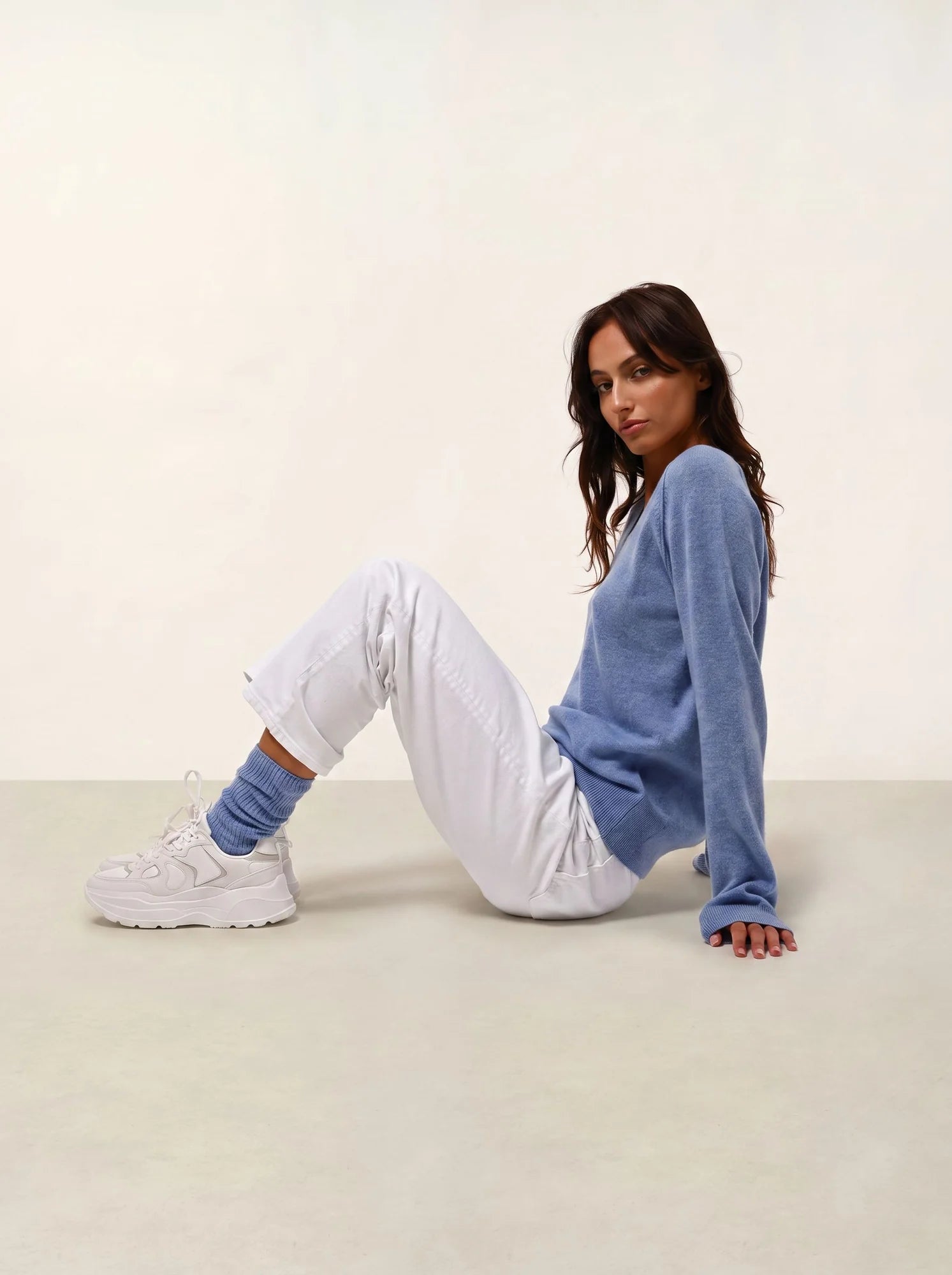 CHEWILA Socken 4-fädig Himmelblau