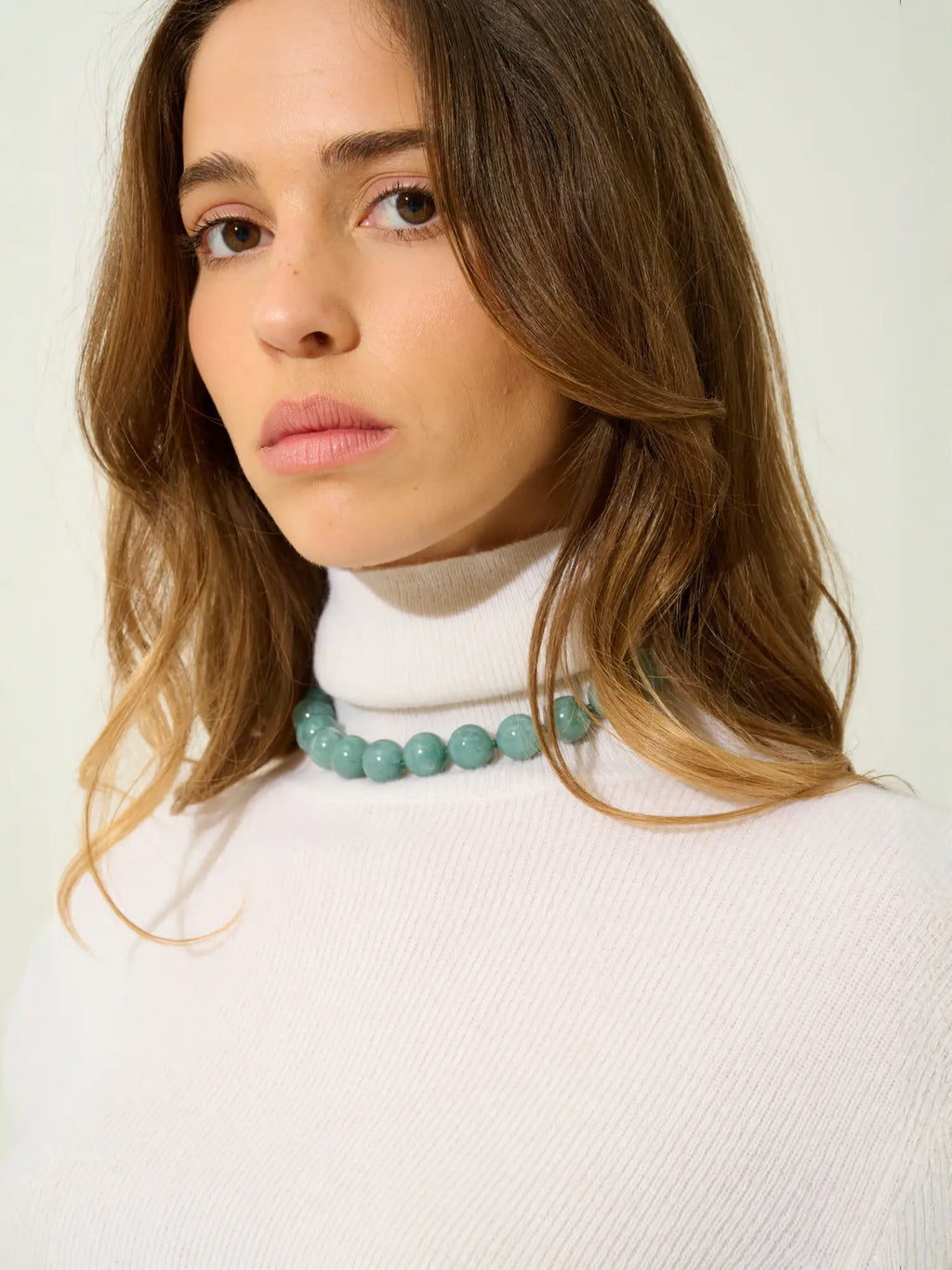 SUZIE pull col roulé neige