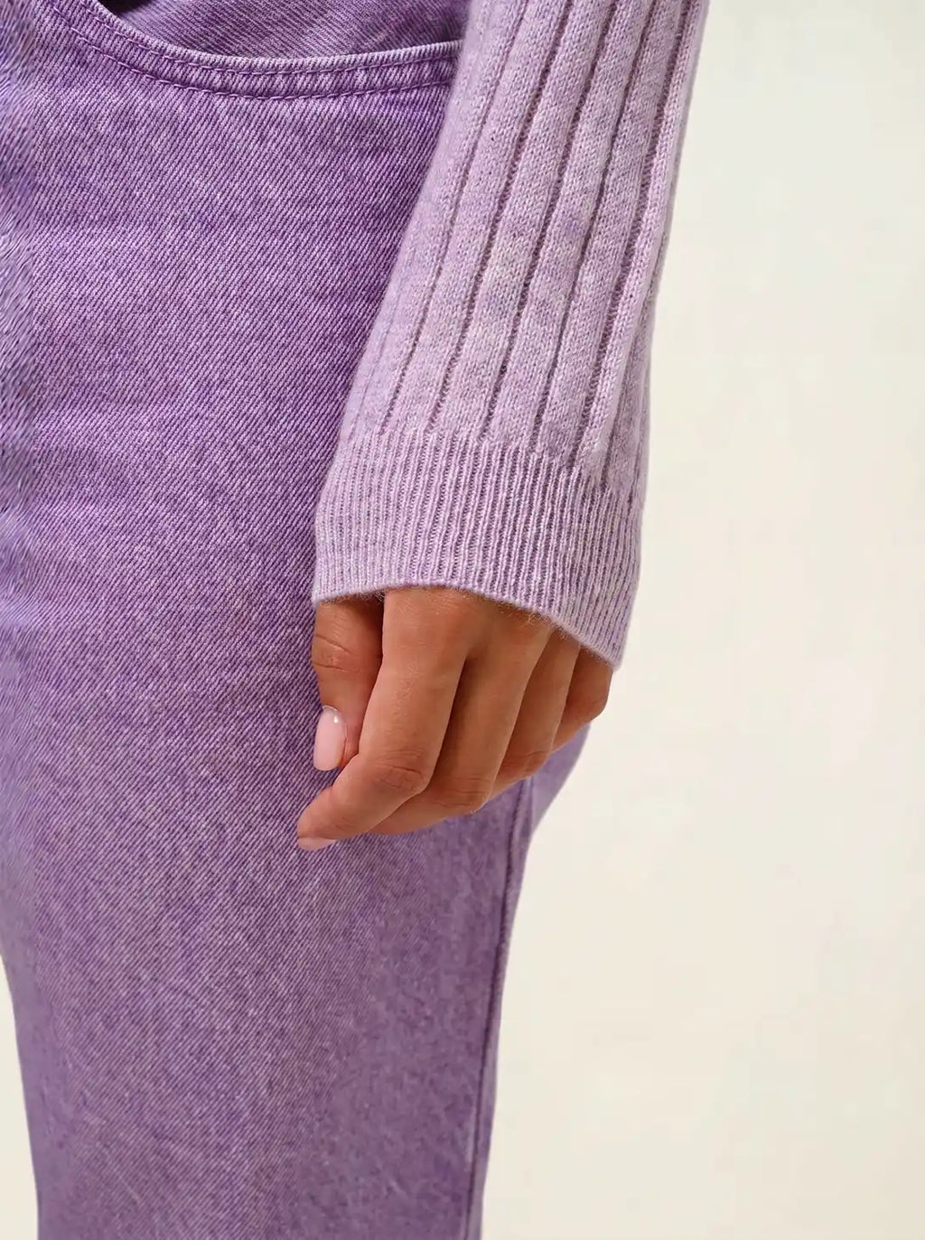 BELLA Sweater Crew Neck Heather Mauve